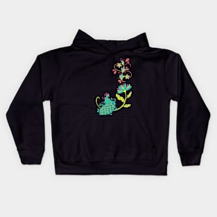 cute little peacock, bohemian design Kids Hoodie